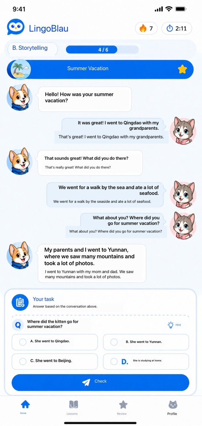 LingoBlau translated